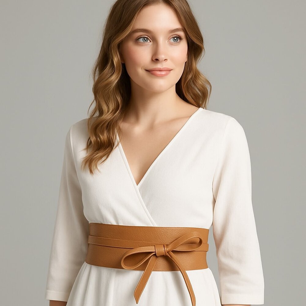 2/$30 Obi Belt Wide Wrap Around Waist Boho Gypsy Self Tie Camel Cinched Corset
